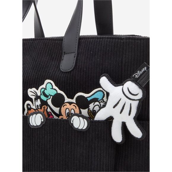 Loungefly Disney Mickey & Friends Peeking Pocket Corduroy Tote - Picture 6 of 6